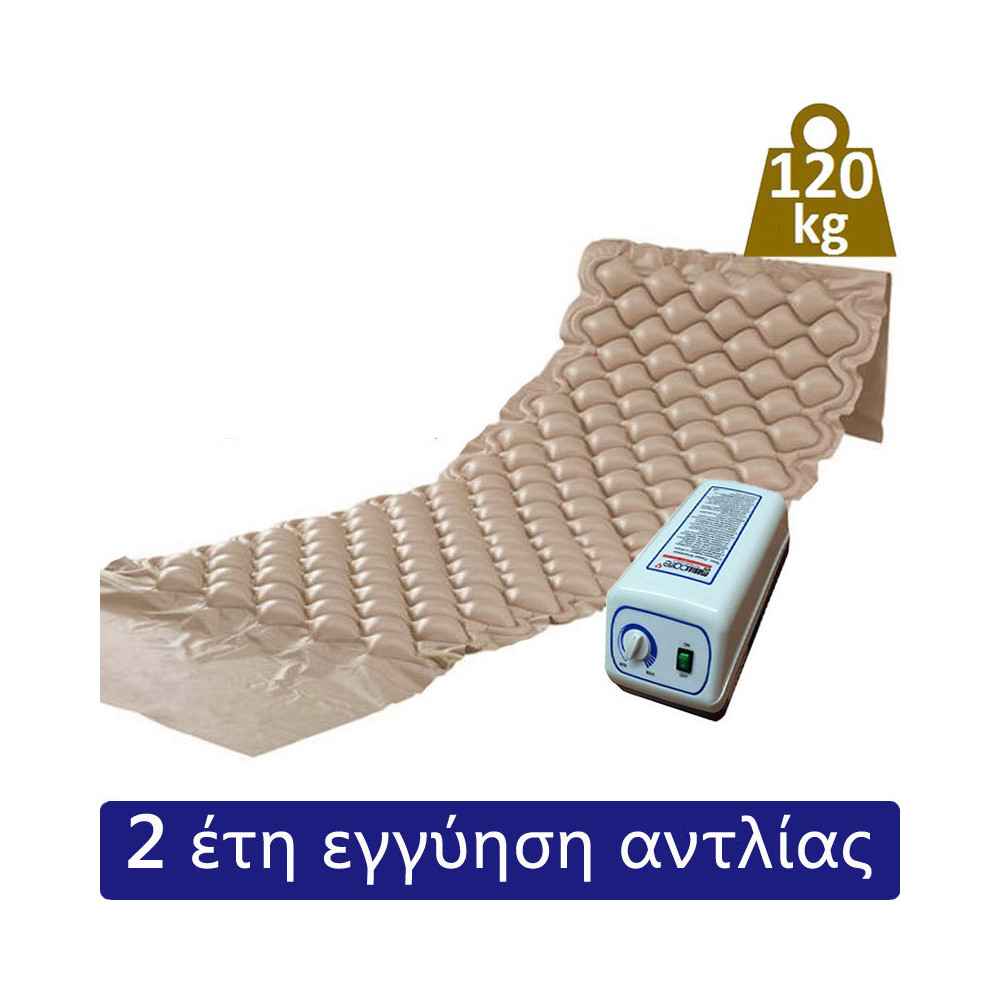 Σετ αερόστρωμα κατακλίσεων με αντλία Mobiakcare (120 Kg) Αεροστρώματα κατακλίσεων με αντλία