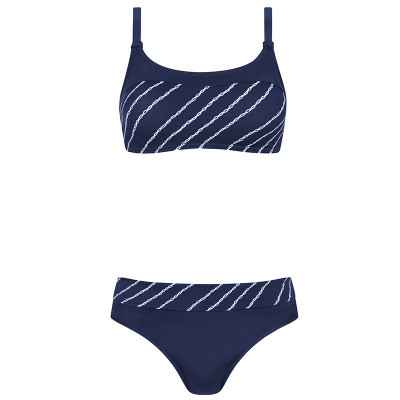 Μαγιό μαστεκτομής Amoena Timeless Chic Bikini Set Μπλε Μαγιό μαστεκτομής Amoena