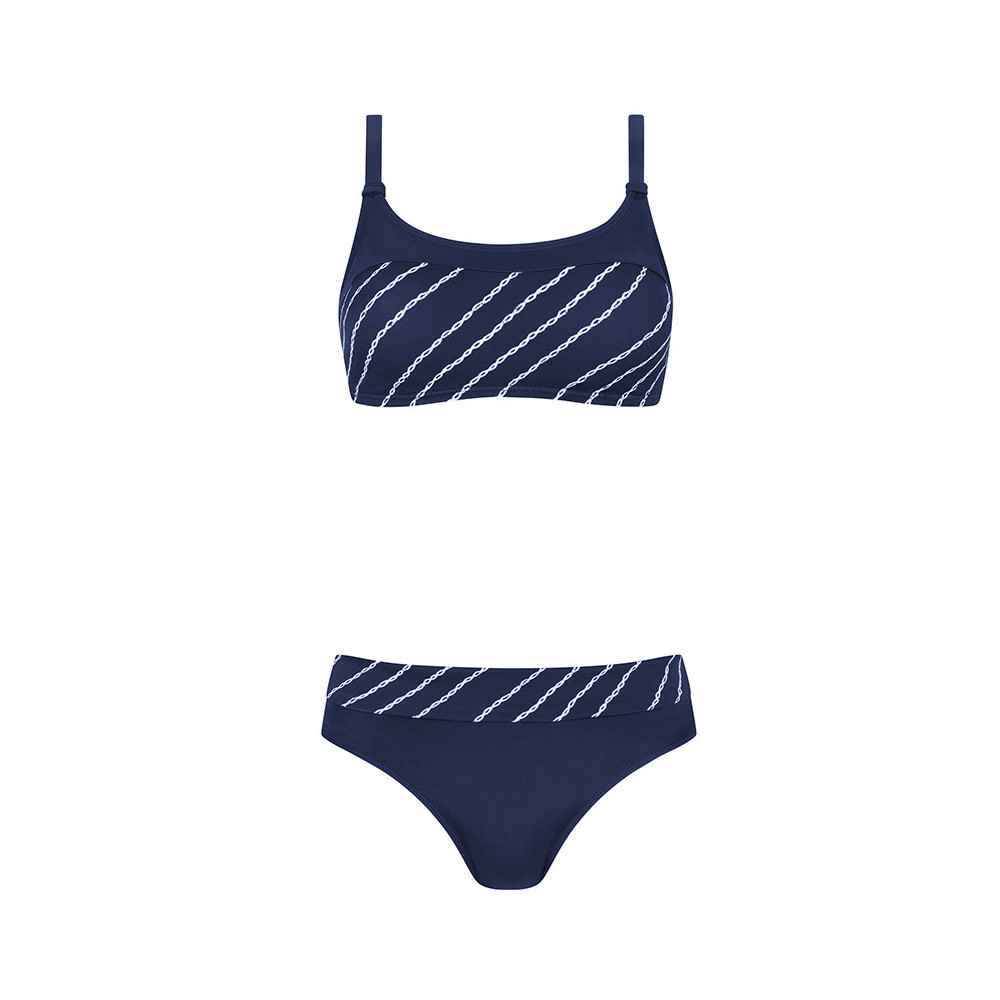 Μαγιό μαστεκτομής Amoena Timeless Chic Bikini Set Μπλε Μαγιό μαστεκτομής Amoena