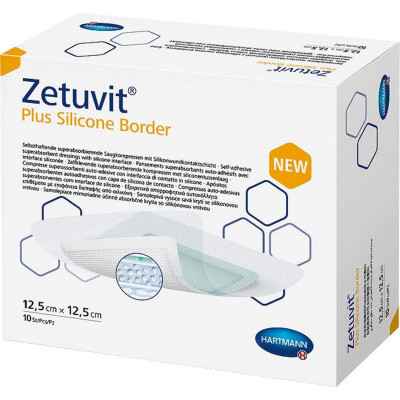 Επιθέματα κατακλίσεων αυτοκόλλητα Hartmann Zetuvit Plus Silicone Border 12,5x12,5 cm | Συσκευασία 10 τεμ. Επιθέματα κατακλίσε...