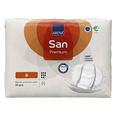 Σερβιέτες βαριάς ακράτειας Abena San Premium No8 22τμχ Σερβιέτες ακράτειας Abena