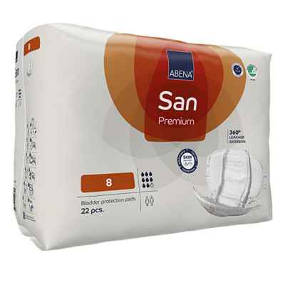 Σερβιέτες βαριάς ακράτειας Abena San Premium No8 22τμχ Σερβιέτες ακράτειας Abena