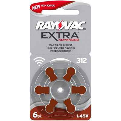 Μπαταρίες ακουστικών βαρηκοΐας Rayovac Extra Advanced 312 (6τμχ) Μπαταρίες ακουστικών βαρηκοΐας