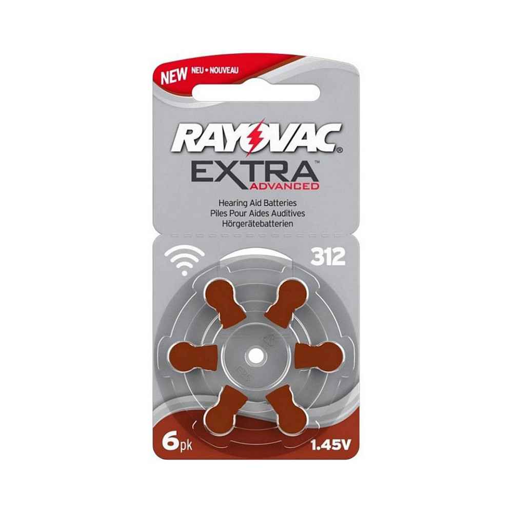 Μπαταρίες ακουστικών βαρηκοΐας Rayovac Extra Advanced 312 (6τμχ) Μπαταρίες ακουστικών βαρηκοΐας