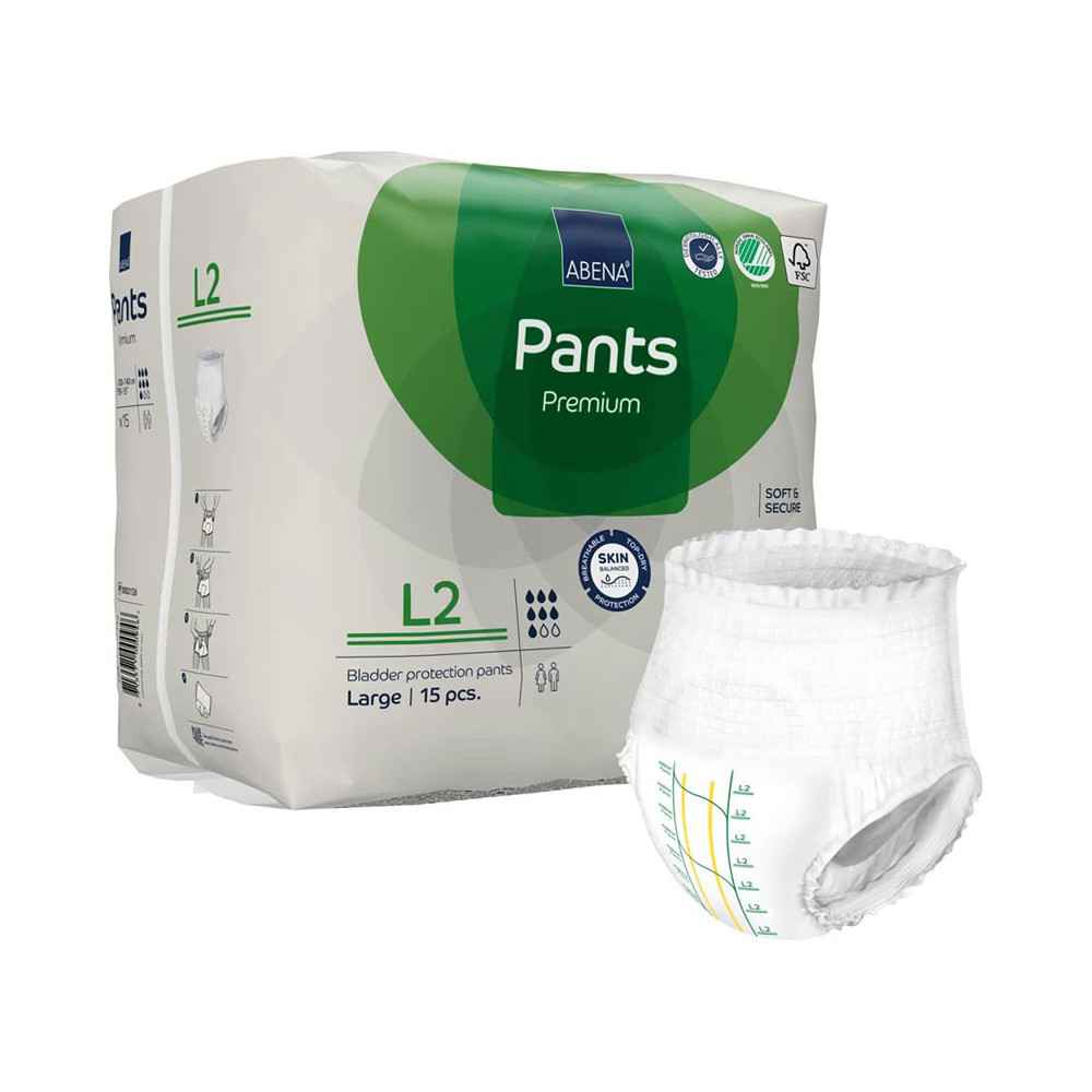 Βρακάκι - Slip νύκτας βαριάς ακράτειας Abena Pants Premium L2 Large 15 τμχ Πάνες βρακάκι ακράτειας
