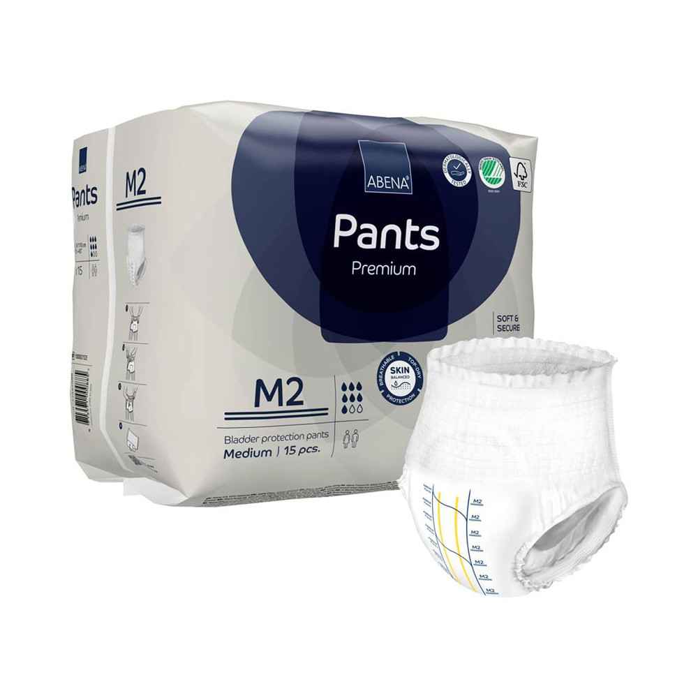 Βρακάκι - Slip νύχτας βαριάς ακράτειας Abena Pants Premium M2 Medium 15 τμχ Πάνες βρακάκι ακράτειας