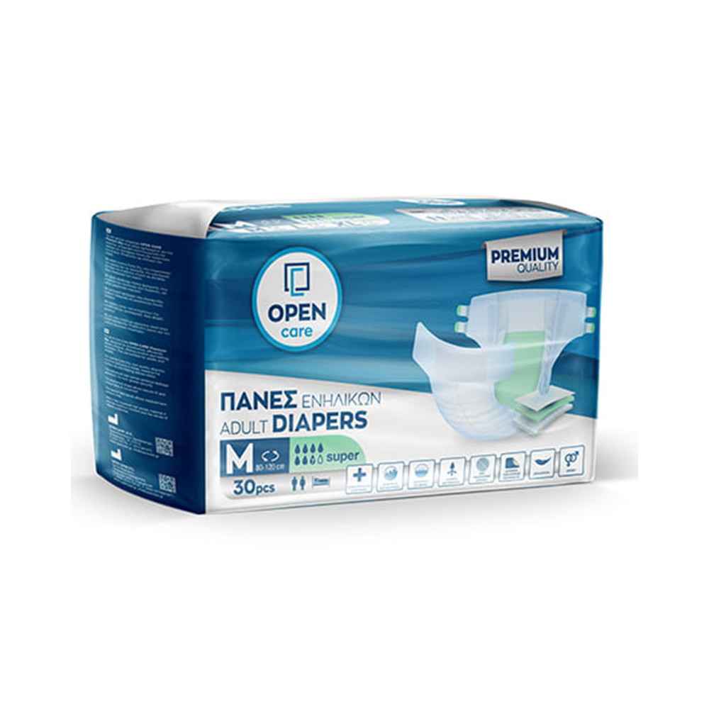 Πάνες ακράτειας ημέρας Open Care Economy Pack No2 Medium 30 τμχ. Πάνες ακράτειας με αυτοκόλλητο