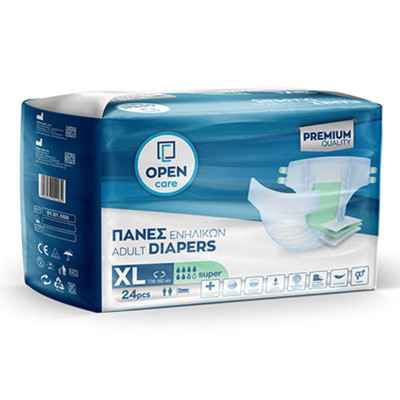 Πάνες ακράτειας ημέρας Open Care Economy Pack No XLarge 24 τμχ. Πάνες ακράτειας με αυτοκόλλητο