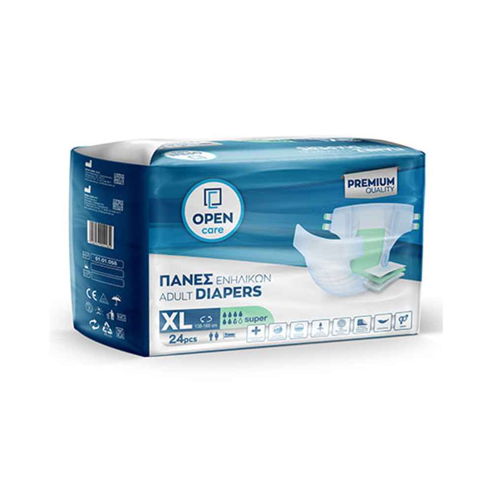 Πάνες ακράτειας ημέρας Open Care Economy Pack No XLarge 24 τμχ. Πάνες ακράτειας με αυτοκόλλητο