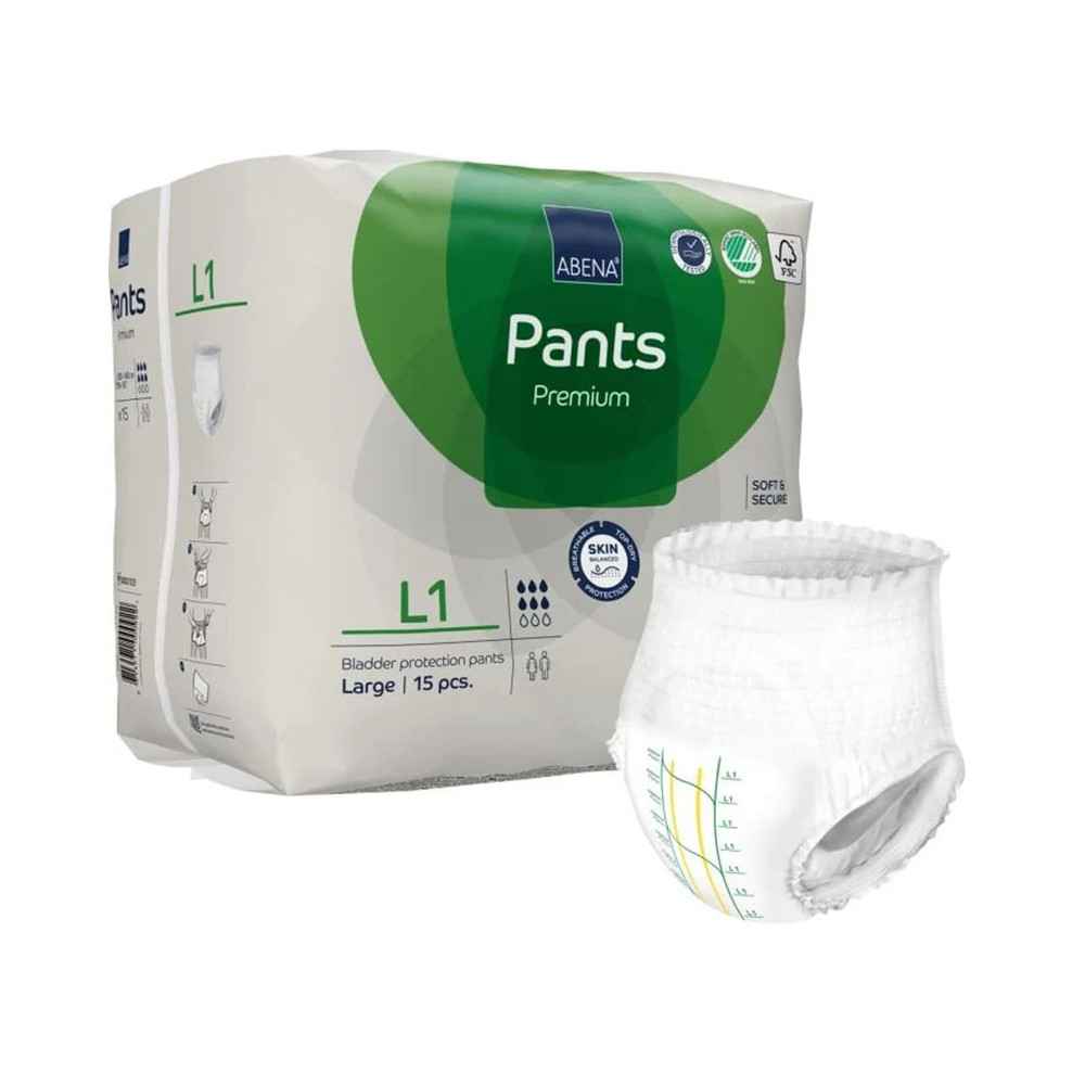 Πάνες βρακάκι ημέρας μεγάλης ακράτειας Abena Pants Premium L1 Large 15 τμχ Πάνες βρακάκι ακράτειας