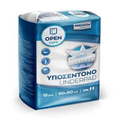 Υποσέντονα ακράτειας Open Care 60x90 cm συσκ. 15 τμχ Υποσέντονα ακράτειας