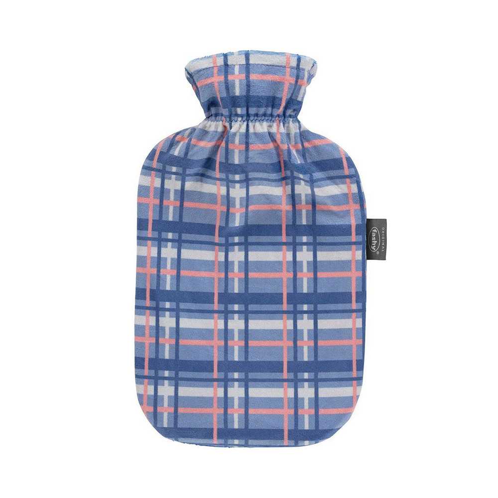 Θερμοφόρα νερού με μπλε καρό κάλυμμα Fashy (2 λίτρων) Θερμοφόρες νερού
