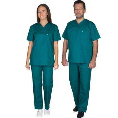 Σετ στολή ιατρική Unisex Alezi | Σκούρο Πράσινο Στολές Ιατρών / Νοσηλευτών Unisex