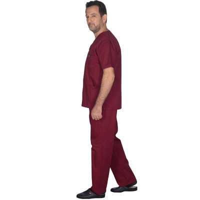 Set Ιατρική στολή Νοσηλευτών & γιατρών Alezi Unisex | Μπορντό Στολές Ιατρών / Νοσηλευτών Unisex