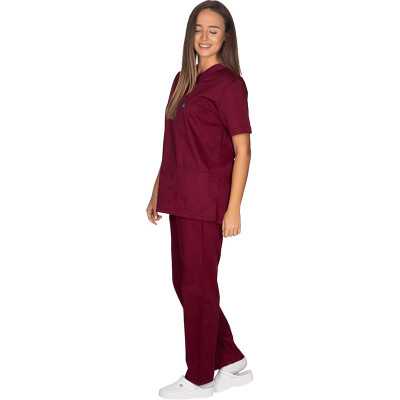 Set Ιατρική στολή Νοσηλευτών & γιατρών Alezi Unisex | Μπορντό Στολές Ιατρών / Νοσηλευτών Unisex