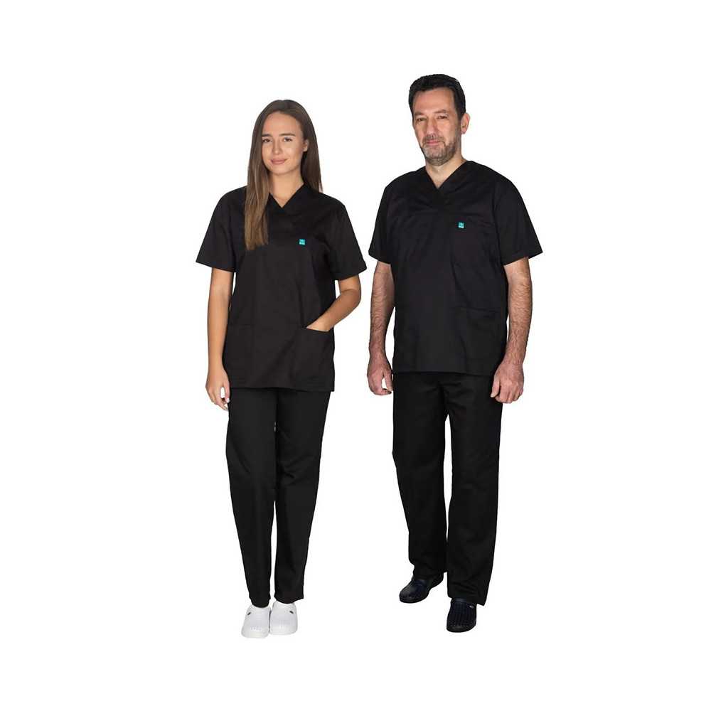 Σετ στολή Νοσηλευτών & Ιατρών Alezi Unisex | Μαύρο Στολές Ιατρών / Νοσηλευτών Unisex