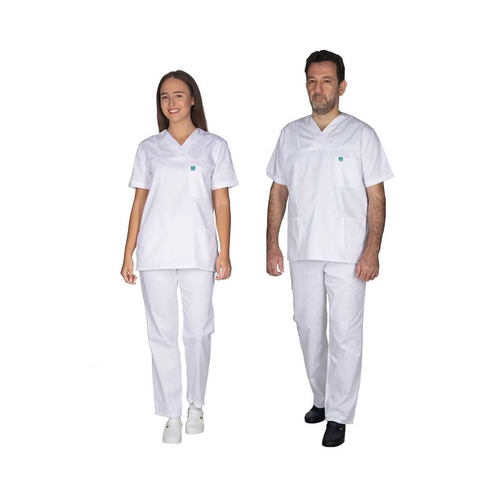 Σετ στολή Λευκή Νοσηλευτικής Alezi Unisex Στολές Ιατρών / Νοσηλευτών Unisex