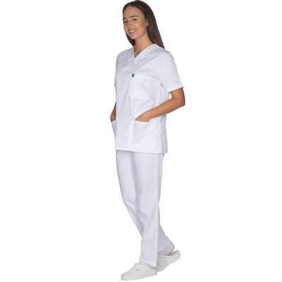 Σετ στολή Λευκή Νοσηλευτικής Alezi Unisex Στολές Ιατρών / Νοσηλευτών Unisex