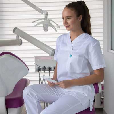 Σετ στολή Λευκή Νοσηλευτικής Alezi Unisex Στολές Ιατρών / Νοσηλευτών Unisex