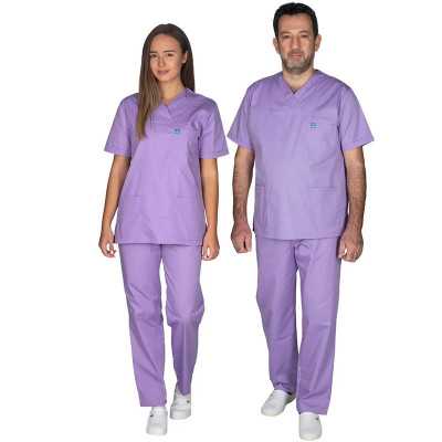 Ιατρική στολή Set Alezi Unisex | Μωβ Στολές Ιατρών / Νοσηλευτών Unisex