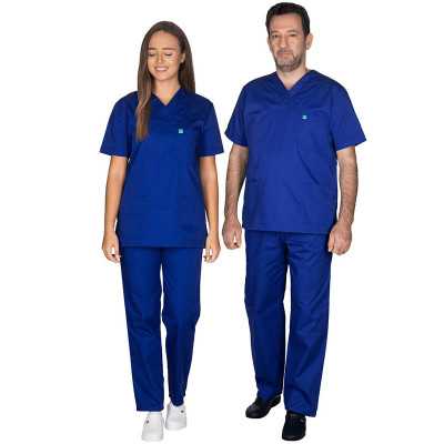 Σετ στολή Ιατρική - Νοσηλευτών Alezi Unisex Classic | Μπλε Στολές Ιατρών / Νοσηλευτών Unisex