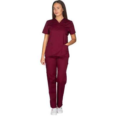Γυναικεία στολή Νοσηλευτριών & Ιατρών Alezi Classic Fit | Μπορντό Στολές γυναικείες Classic Fit