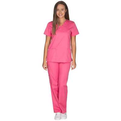 Στολή γυναικεία Νοσηλευτριών - Ιατρών Alezi Classic Fit | Ροζ Στολές γυναικείες Classic Fit