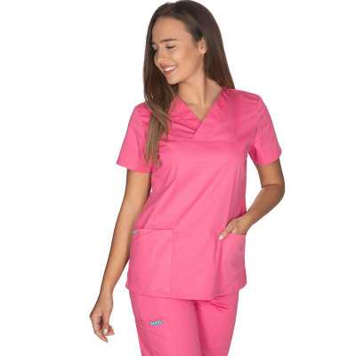 Στολή γυναικεία Νοσηλευτριών - Ιατρών Alezi Classic Fit | Ροζ Στολές γυναικείες Classic Fit