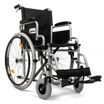 Αμαξίδιο Gemini 43 cm Mobiakcare με φρένα συνοδού (έως 130 kg) Αναπηρικά αμαξίδια μεγάλοι τροχοί