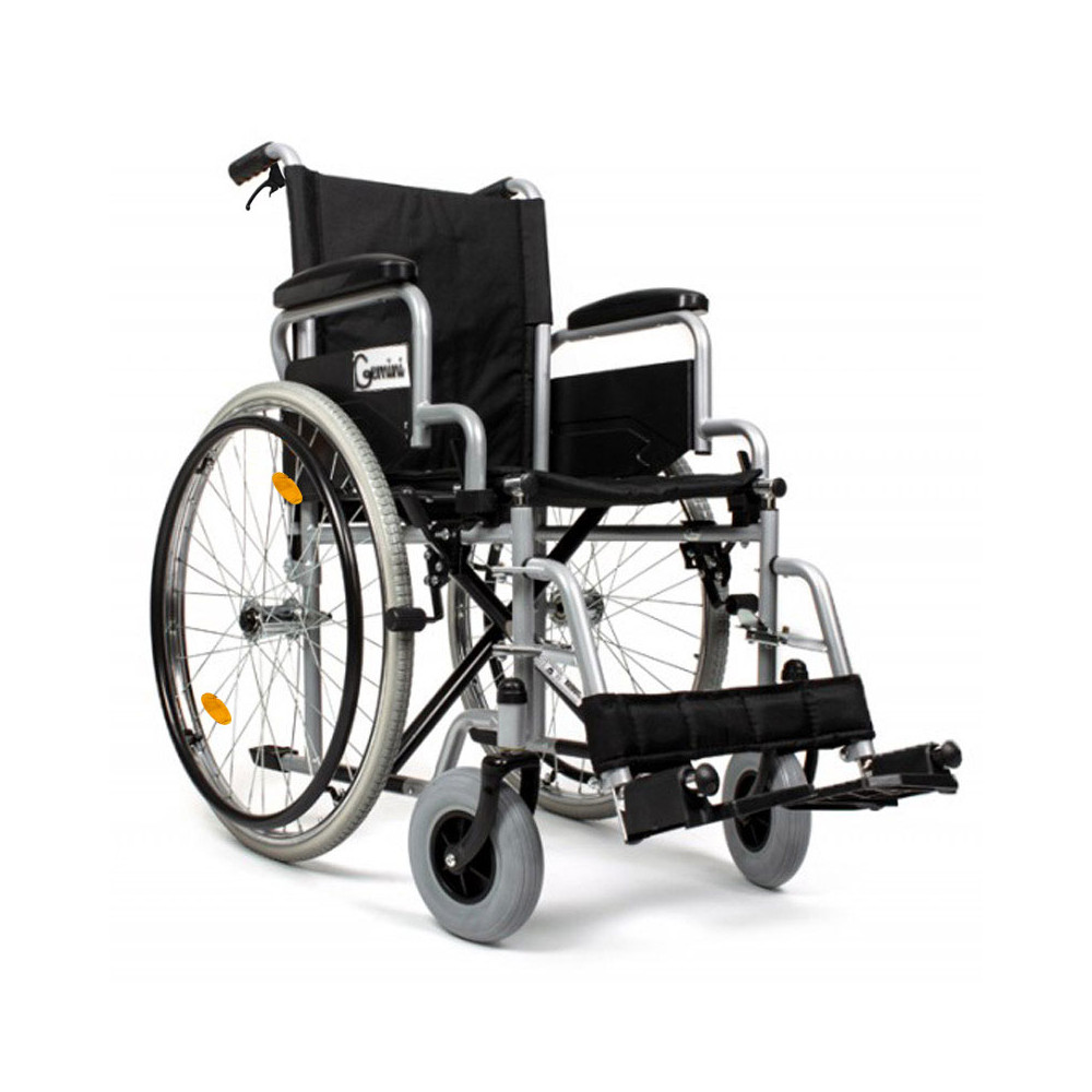 Αμαξίδιο Gemini 43 cm Mobiakcare με φρένα συνοδού (έως 130 kg) Αναπηρικά αμαξίδια μεγάλοι τροχοί