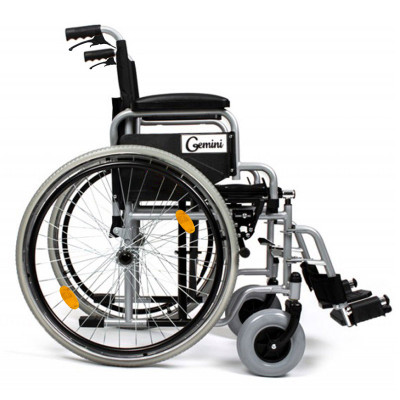 Αμαξίδιο Gemini 43 cm Mobiakcare με φρένα συνοδού (έως 130 kg) Αναπηρικά αμαξίδια μεγάλοι τροχοί
