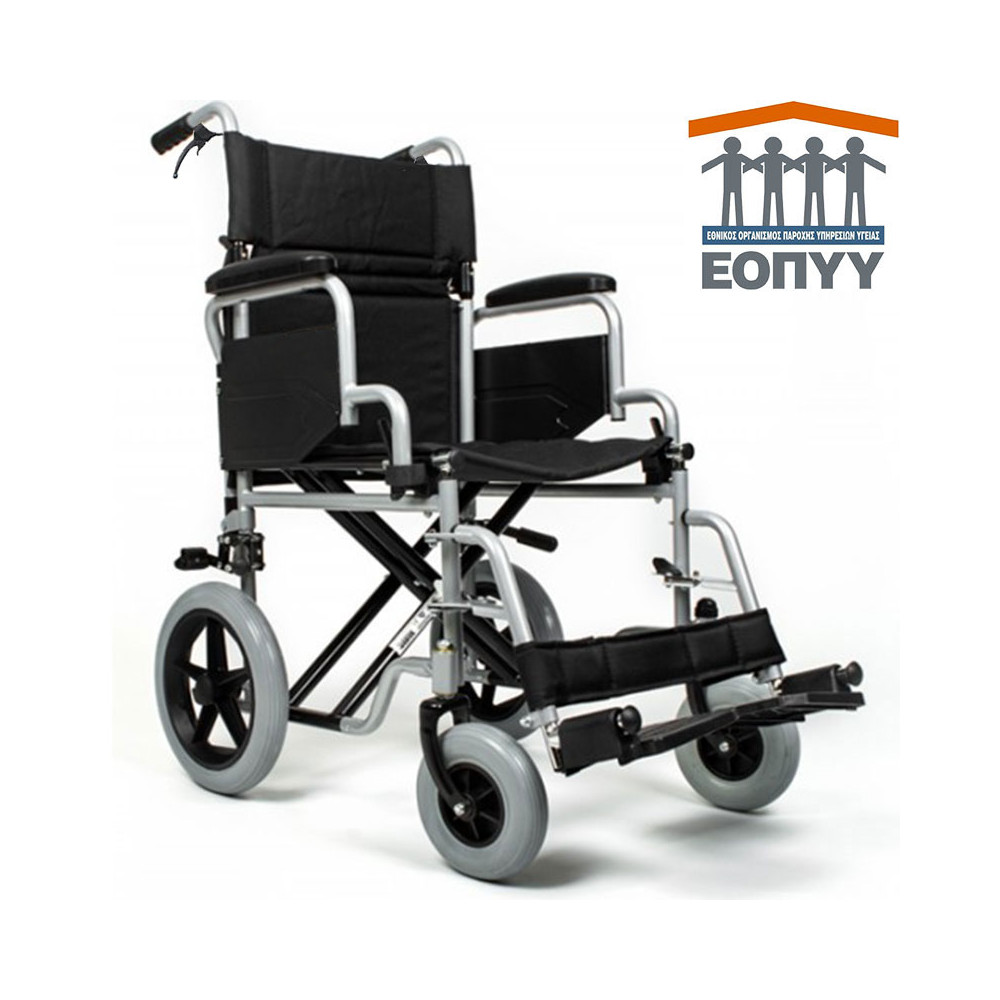 Αμαξίδιο μεταφοράς ενισχυμένο (έως 130 kg) Silver Gemini με ΕΟΠΥΥ Αναπηρικό αμαξίδιο απλού τύπου με ΕΟΠΥΥ