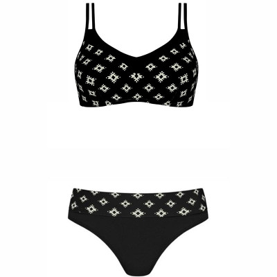 Μαγιό μαστεκτομής Amoena Palermo SB Bikini Set | Μαύρο Μαγιό μαστεκτομής Amoena
