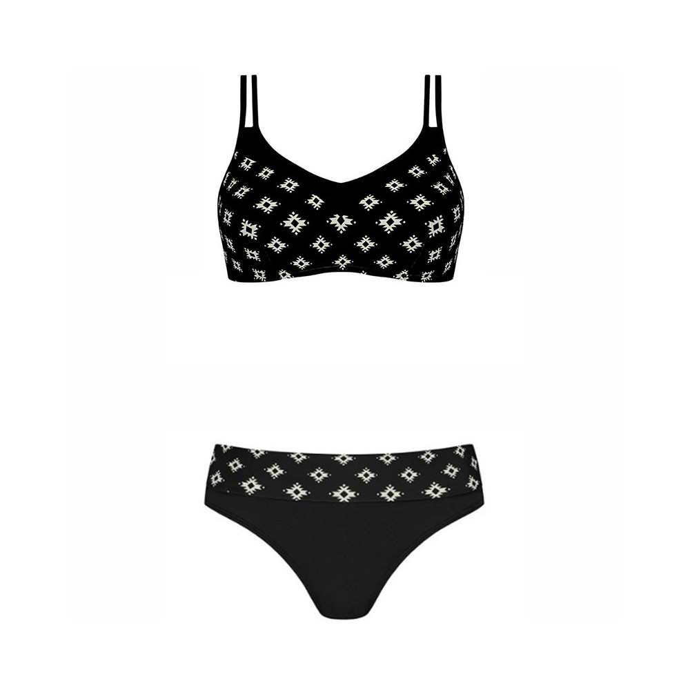 Μαγιό μαστεκτομής Amoena Palermo SB Bikini Set | Μαύρο Μαγιό μαστεκτομής Amoena