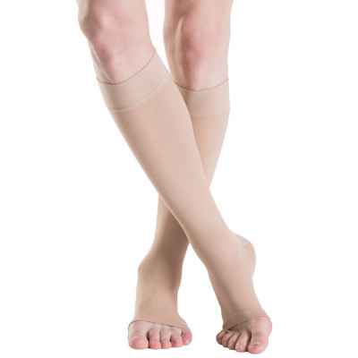 Κάλτσες κάτω γόνατος Sigvaris Cotton 2 AD Κλάση 2 Μπεζ | Μήκος Normal Κάλτσες κάτω γόνατος