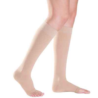 Κάλτσες κάτω γόνατος Sigvaris Cotton 2 AD Κλάση 2 Μπεζ | Μήκος Normal Κάλτσες κάτω γόνατος