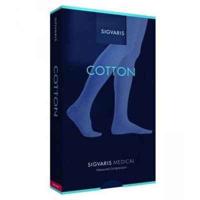 Κάλτσες ριζομηρίου Sigvaris Cotton 2 Κλάση 2 Μπεζ με Ανοιχτά δάκτυλα | Μήκος Normal Κάλτσες ριζομηρίου