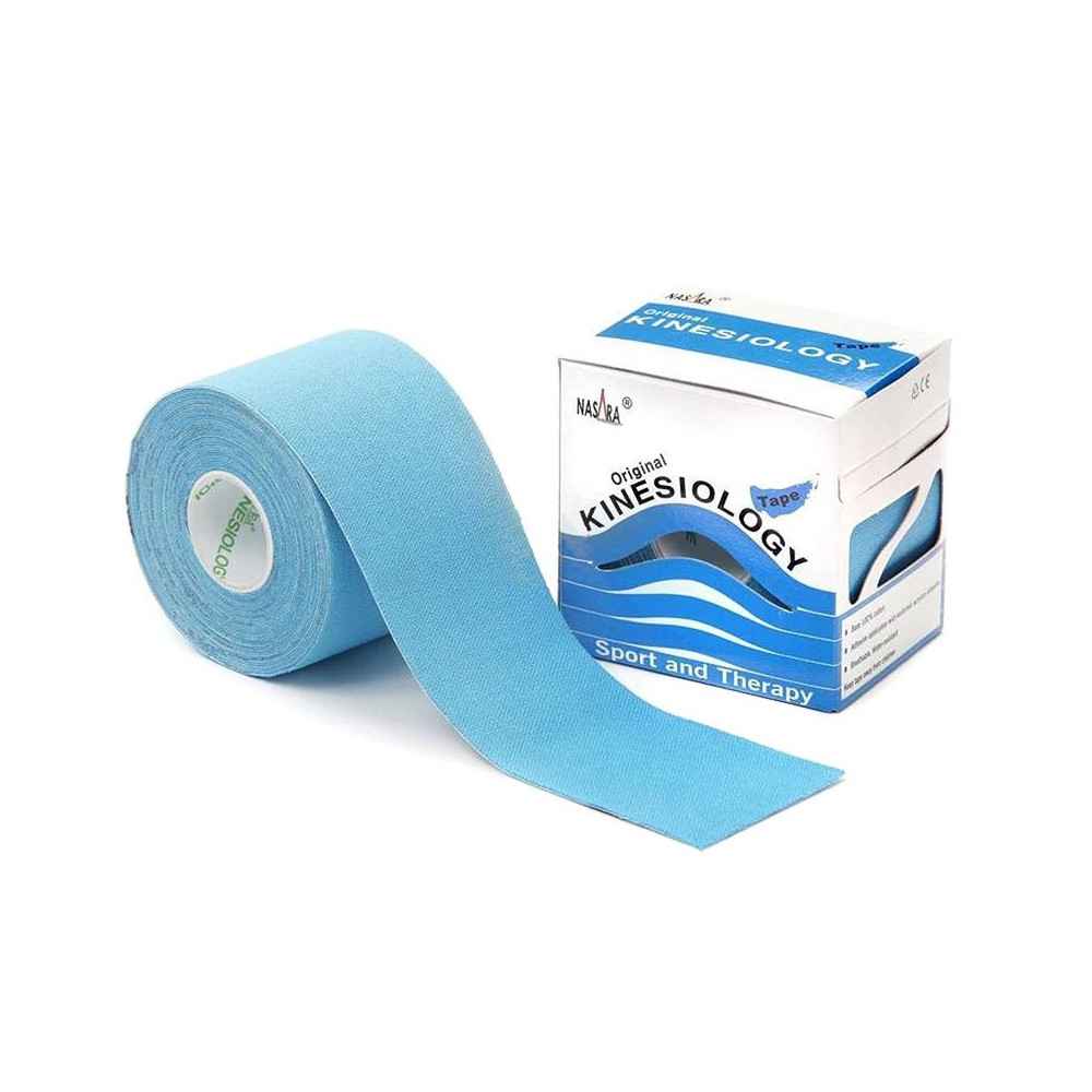 Επίδεσμος κινησιοθεραπείας Kinesiology tape Nasara® 5cm x 5m Γαλάζιο Προϊόντα Taping