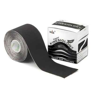 Επίδεσμος κινησιοθεραπείας Kinesiology tape Nasara® 5cm x 5m Μαύρο Προϊόντα Taping