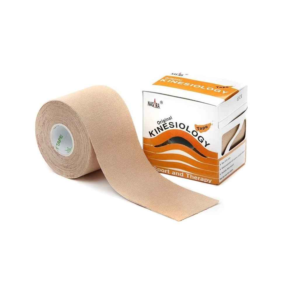 Επίδεσμος κινησιοθεραπείας Kinesiology tape Nasara® 5cm x 5m Μπεζ Προϊόντα Taping