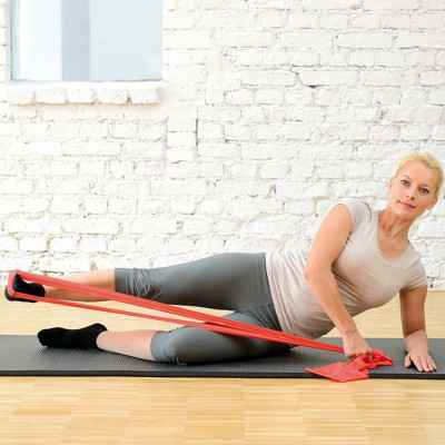 Eλαστικός ιμάντας άσκησης 2.5m x 15cm Sissel Fitband Essential Medium κόκκινος Λάστιχα - Ιμάντες γυμναστικής