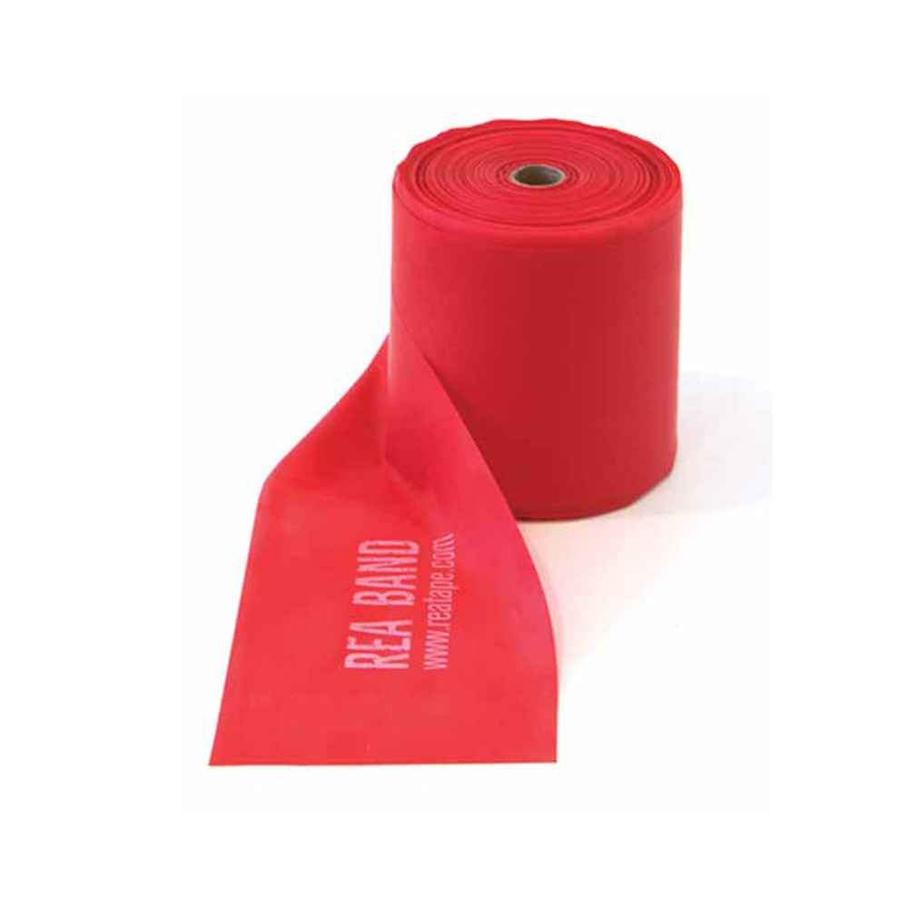 Ελαστικός Ιμάντας Άσκησης 46 μέτρα REA Elastic Band Medium Κόκκινος Λάστιχα - Ιμάντες γυμναστικής