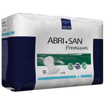 Σερβιέτες ακράτειας Abena Abri San Premium No6 34τμχ Σερβιέτες ακράτειας Abena