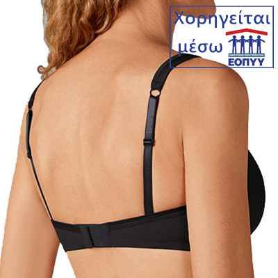 Στηθόδεσμος μαστεκτομής Lara Satin SB Μαύρο Σουτιέν μαστεκτομής