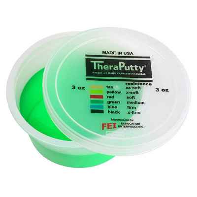 Θεραπευτική πλαστελίνη εξάσκησης CanDo® Theraputty Μέτρια - Πράσινη Άσκηση άκρας χείρας