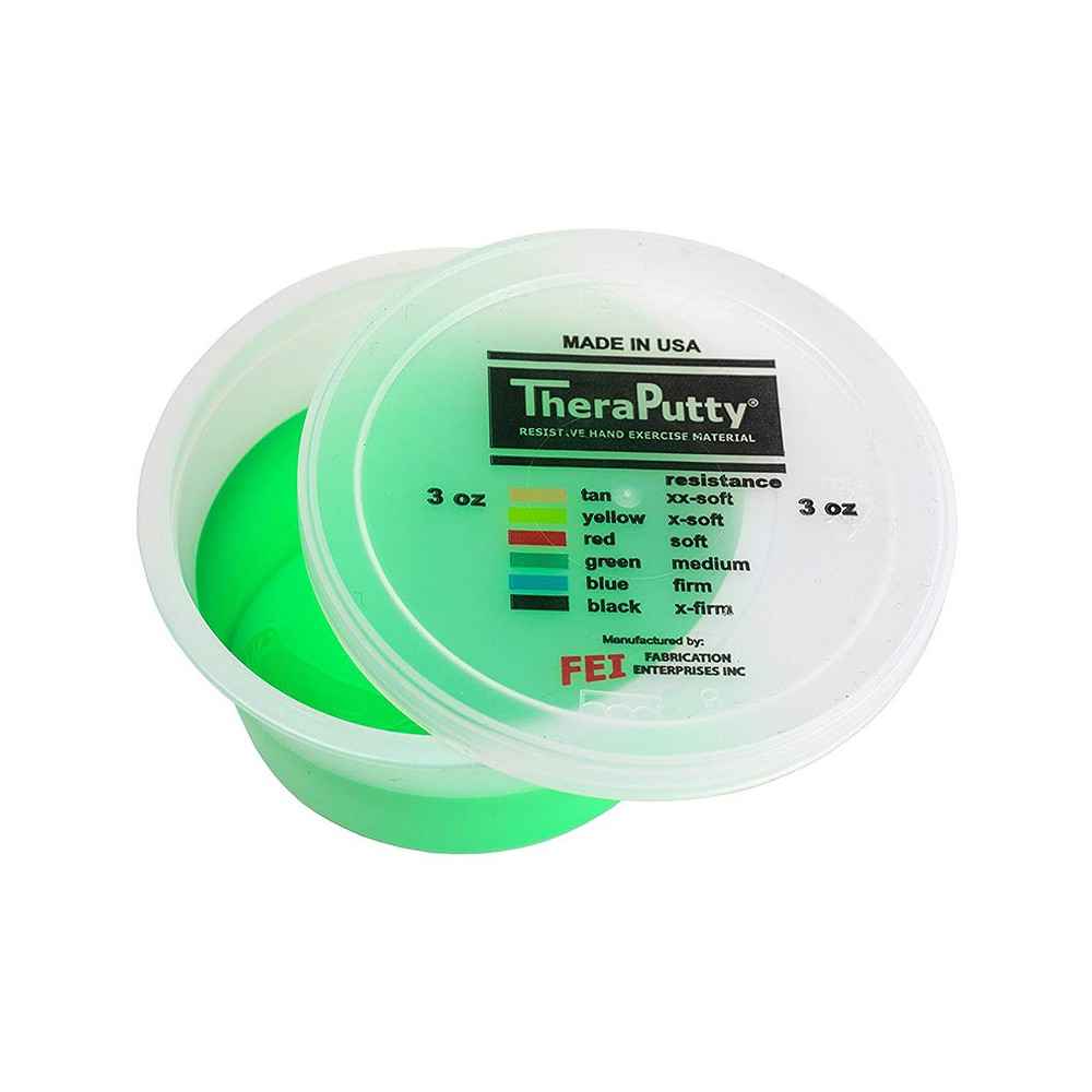 Θεραπευτική πλαστελίνη εξάσκησης CanDo® Theraputty Μέτρια - Πράσινη Άσκηση άκρας χείρας