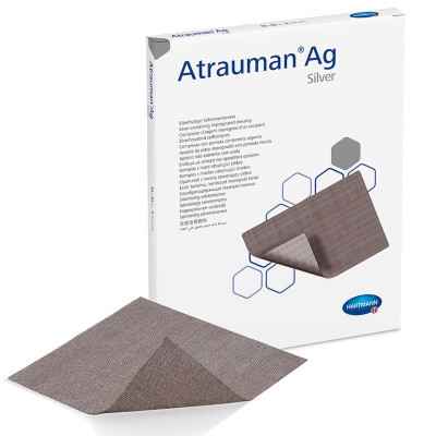 Επιθέματα αργύρου Atrauman Ag 10x10 cm συσκευασία 10 τεμ. Επιθέματα κατακλίσεων με άργυρο Hartmann Atrauman Ag