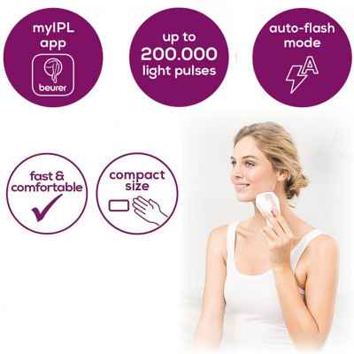 Συσκευή αποτρίχωσης μακράς διαρκείας Beurer IPL Pure Skin Pro με φωτόλυση Συσκευές αποτρίχωσης