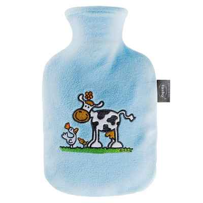 Παιδική θερμοφόρα νερού με fleece κάλυμμα Fashy 0,8 Lt | Γαλάζια Θερμοφόρες νερού