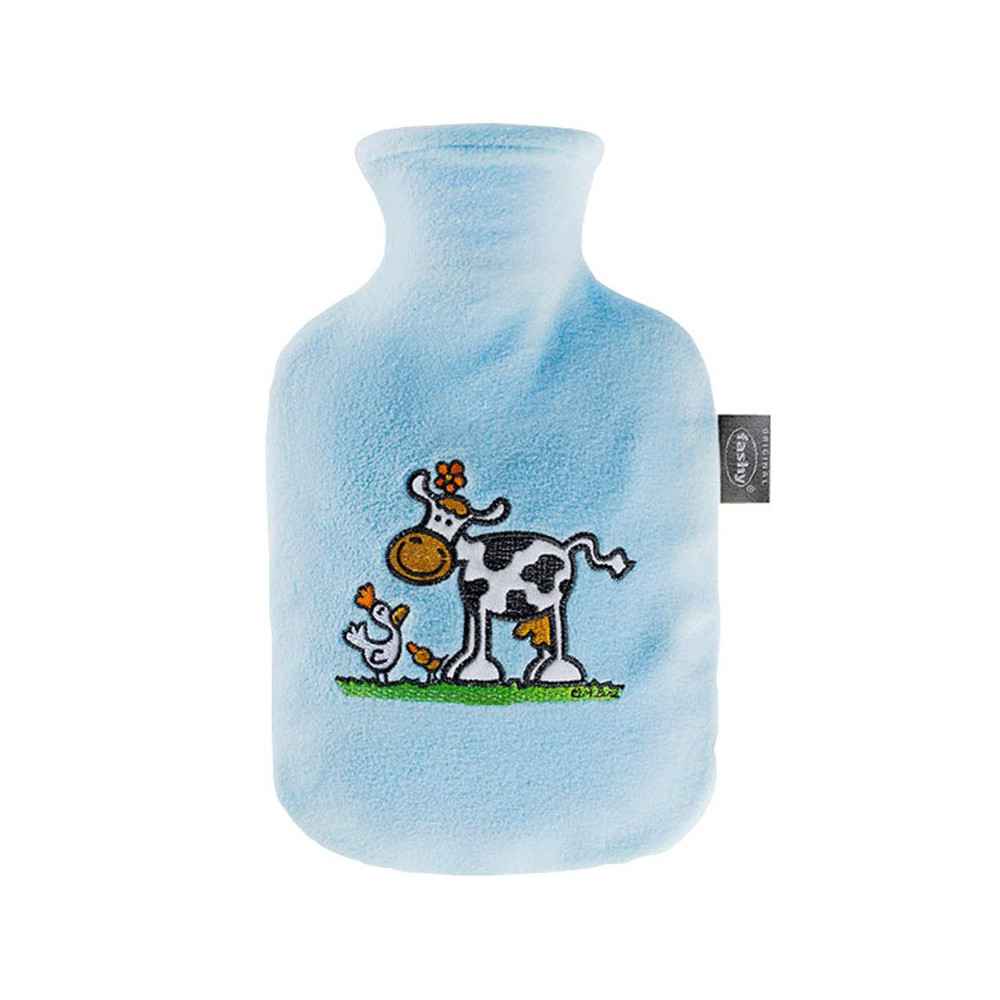 Παιδική θερμοφόρα νερού με fleece κάλυμμα Fashy 0,8 Lt | Γαλάζια Θερμοφόρες νερού